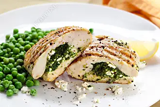 [SQ1610035] Chicken Breasts with Spinach, Bacon and Feta (Bacon-wrapped)